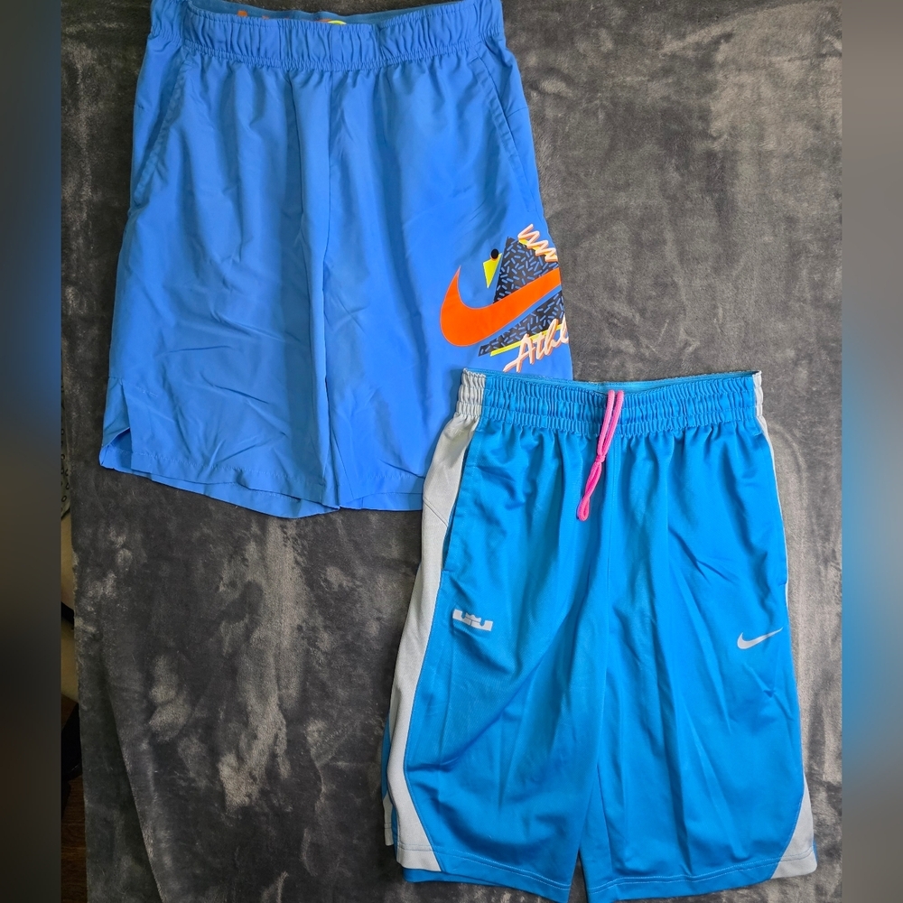Nike Men’s Graphic Training Shorts DM6678 435 Blue Size S NIKE LEBRON 620678-413